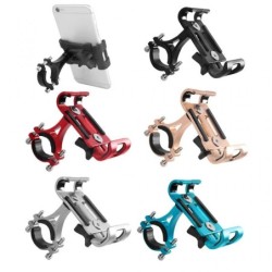 Support de téléphone universel - pour guidon de vélo / moto - antidérapant - clip - rotatif - alliage d'aluminium