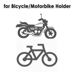 Support de téléphone universel - pour guidon de vélo / moto - antidérapant - clip - rotatif - alliage d'aluminium