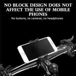 Support de téléphone universel - pour guidon de vélo / moto - antidérapant - clip - rotatif - alliage d'aluminium