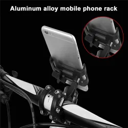 Support de téléphone universel - pour guidon de vélo / moto - antidérapant - clip - rotatif - alliage d'aluminium