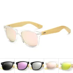 Lunettes de soleil élégantes - polarisées - monture en bois - unisexe