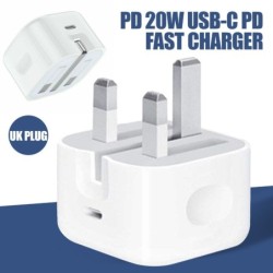 PD 20W - USB-C PD - 100-240V - chargeur rapide - prise UK