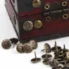 Antique brass - upholstery nails - decorative tack stud push pins - 100 piecesFurniture