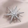 Broche luxueuse en forme d'étoile - zircone cubique
