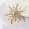 Broche luxueuse en forme d'étoile - zircone cubique