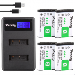 copy of NP-BX1 battery & LCD charger for Sony DSC-RX100 DSC-WX500 IV HX300 WX300 HDR-AS15 X3000R MV1 AS30V HDR-AS300 4 pcs