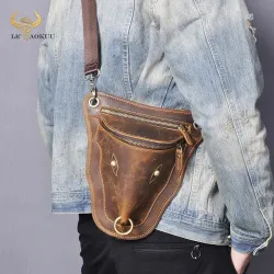 Petit sac bandoulière / taille tendance - cuir véritable - en forme de tête de taureau