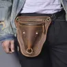 Petit sac bandoulière / taille tendance - cuir véritable - en forme de tête de taureau