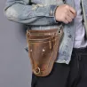 Petit sac bandoulière / taille tendance - cuir véritable - en forme de tête de taureau