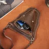 Petit sac bandoulière / taille tendance - cuir véritable - en forme de tête de taureau