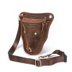 Petit sac bandoulière / taille tendance - cuir véritable - en forme de tête de taureau