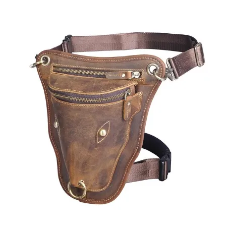 Petit sac bandoulière / taille tendance - cuir véritable - en forme de tête de taureau