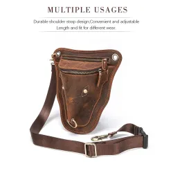 Petit sac bandoulière / taille tendance - cuir véritable - en forme de tête de taureau