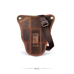 Petit sac bandoulière / taille tendance - cuir véritable - en forme de tête de taureau