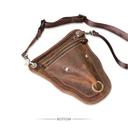 Petit sac bandoulière / taille tendance - cuir véritable - en forme de tête de taureau