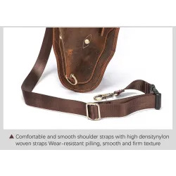 Petit sac bandoulière / taille tendance - cuir véritable - en forme de tête de taureau