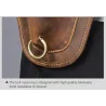 Petit sac bandoulière / taille tendance - cuir véritable - en forme de tête de taureau