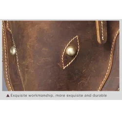 Petit sac bandoulière / taille tendance - cuir véritable - en forme de tête de taureau
