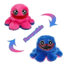 Monstre poulpe réversible - peluche - 20 cm