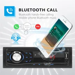Bluetooth car radio - din 1 - MP3 - AUX - USB - FM - 12VDin 1