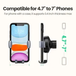 Ugreen - support de téléphone - pour grille d'aération de voiture - avec verrouillage automatique - réglable