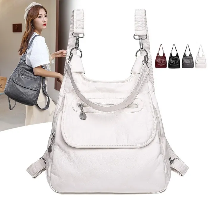 Sac en cuir multifonctionnel - sac à dos - grande capacité