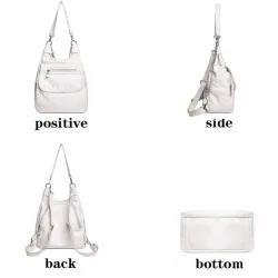 Sac en cuir multifonctionnel - sac à dos - grande capacité