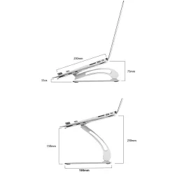 Support en aluminium pour tablette et ordinateur portable 11 - 17 pouces - support de refroidissement