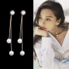 Elegant long earrings with pearls / crystalEarrings