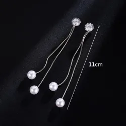 Elegant long earrings with pearls / crystalEarrings