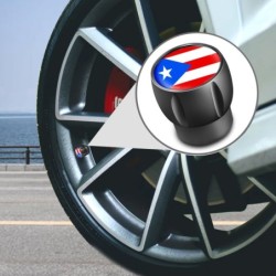 Drapeau Porto Rico - bouchons de valve de pneu - universel - aluminium - 4 pièces