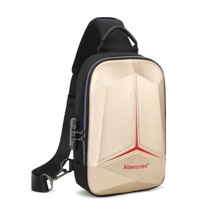 Sac à bandoulière antivol avec port USB - bandoulière - sac de poitrine en PVC