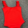 Maillot de bain une pièce côtelé sexy - volants décoratifs - push up