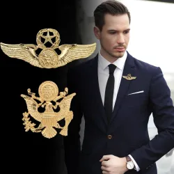 Broche à la mode - épingle - design européen / américain - aigle à deux têtes