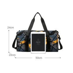 Stylish travel bag - with shoe compartment - large capacity - waterproof - unisex - graffiti designBags