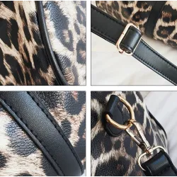 Sac de voyage tendance - grande contenance - imprimé léopard