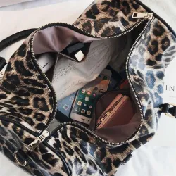 Sac de voyage tendance - grande contenance - imprimé léopard