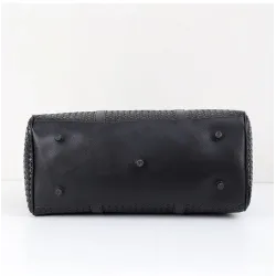 Fashionable travel bag - large capacity - leather - woven patternBags