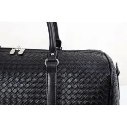 Fashionable travel bag - large capacity - leather - woven patternBags