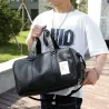 Sac de voyage / sport en cuir à la mode - avec compartiment à chaussures - grande capacité