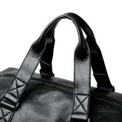 Sac de voyage / sport en cuir à la mode - avec compartiment à chaussures - grande capacité