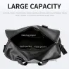 Sac de voyage / sport en cuir à la mode - avec compartiment à chaussures - grande capacité