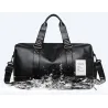 Fashionable travel / sport leather bag - with shoe compartment - large capacityBags
