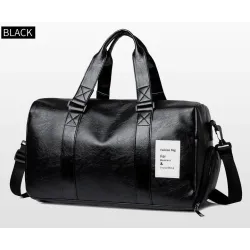 Sac de voyage / sport en cuir à la mode - avec compartiment à chaussures - grande capacité
