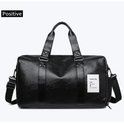 Sac de voyage / sport en cuir à la mode - avec compartiment à chaussures - grande capacité