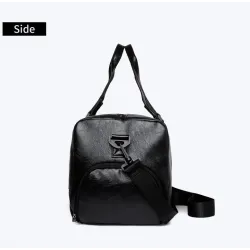 Fashionable travel / sport leather bag - with shoe compartment - large capacityBags