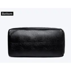 Sac de voyage / sport en cuir à la mode - avec compartiment à chaussures - grande capacité