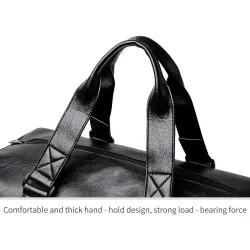 Fashionable travel / sport leather bag - with shoe compartment - large capacityBags