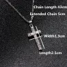 Collier en argent - avec croix en cristal