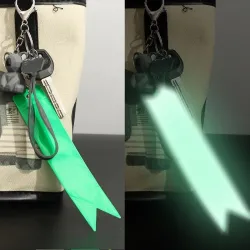 Porte-clés réfléchissant - brillant - bande colorée